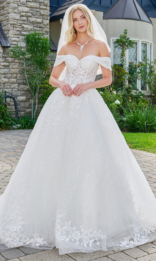 GLS by Gloria Bridal GL3822 - Embroidered Floral Sweetheart Gown
