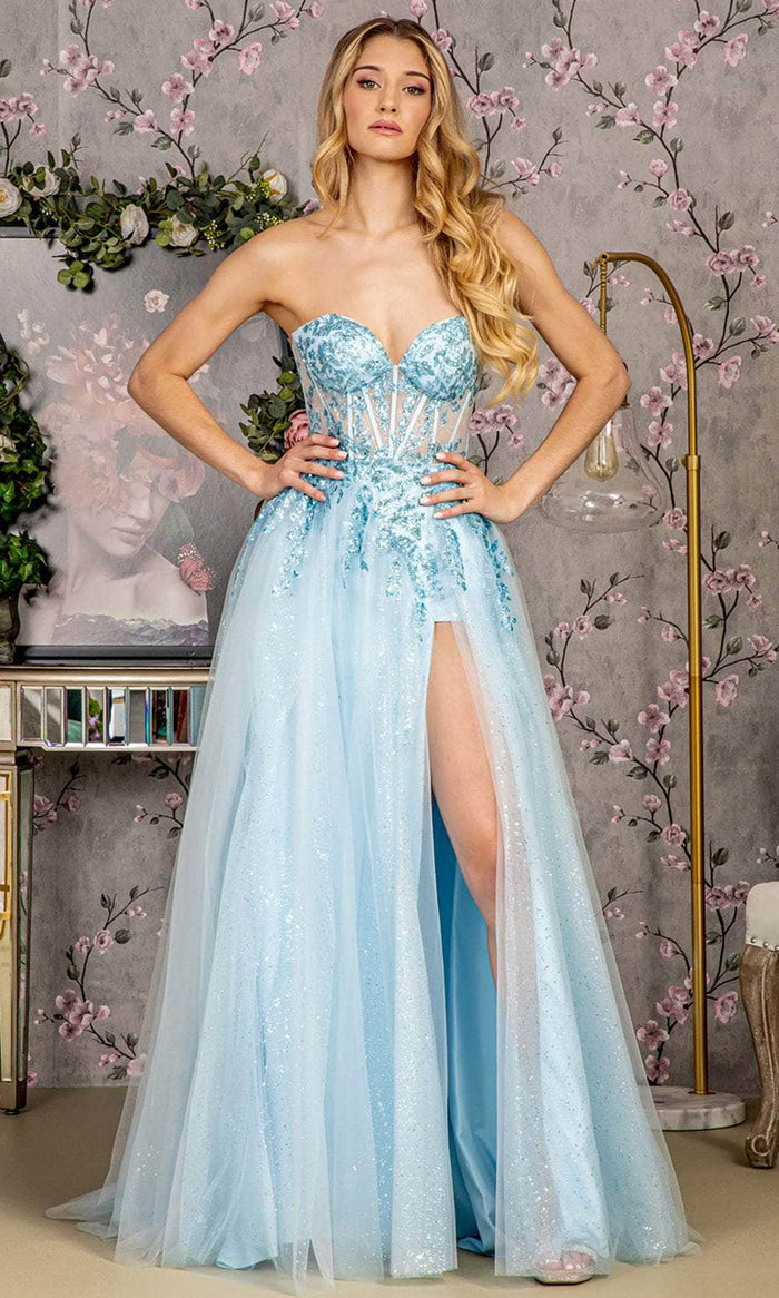GLS by Gloria GL3209 - Sweetheart Sequin Evening Dress Prom Dresses XS / Baby Blue