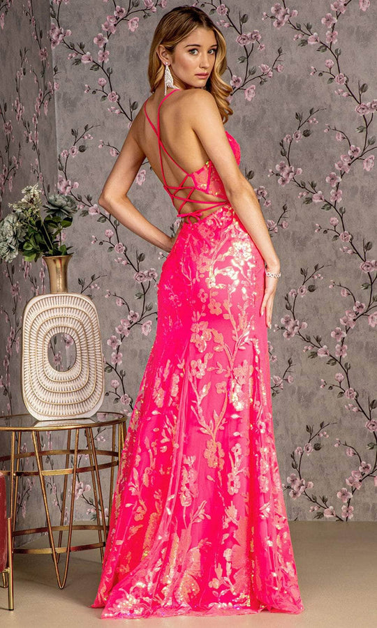 GLS by Gloria GL3219 - Scoop Basque Evening Dress