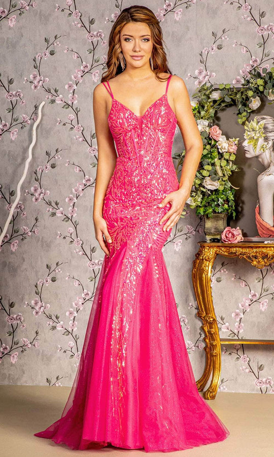 GLS by Gloria GL3228 - Corset Bodice Sleeveless Prom Gown