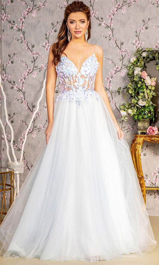 GLS by Gloria GL3265 - Sleeveless 3D Butterfly Embellished Prom Gown