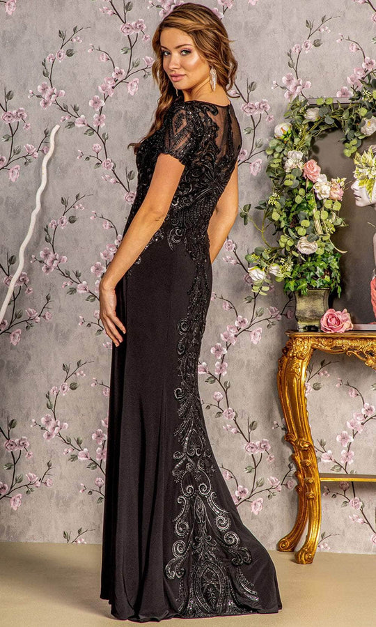 GLS by Gloria GL3361 - V-Neck Sheath Formal Dress