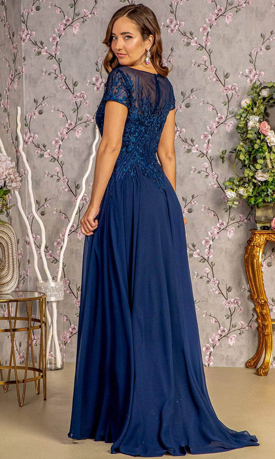 GLS by Gloria GL3362 - Embroidery Bateau Formal Dress
