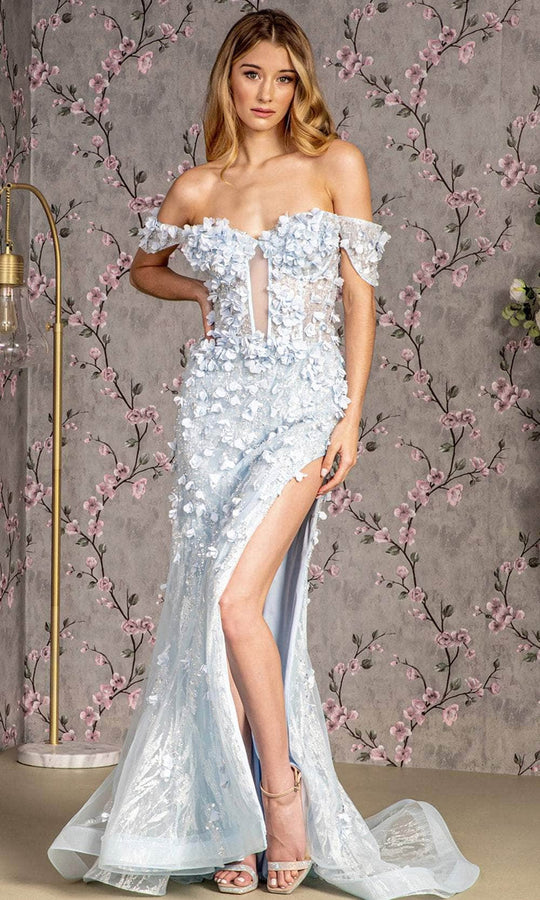GLS by Gloria GL3409 - Floral Sequin Evening Dress