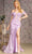 GLS by Gloria GL3409 - Floral Sequin Evening Dress Special Occasion Dress XS / Lilac