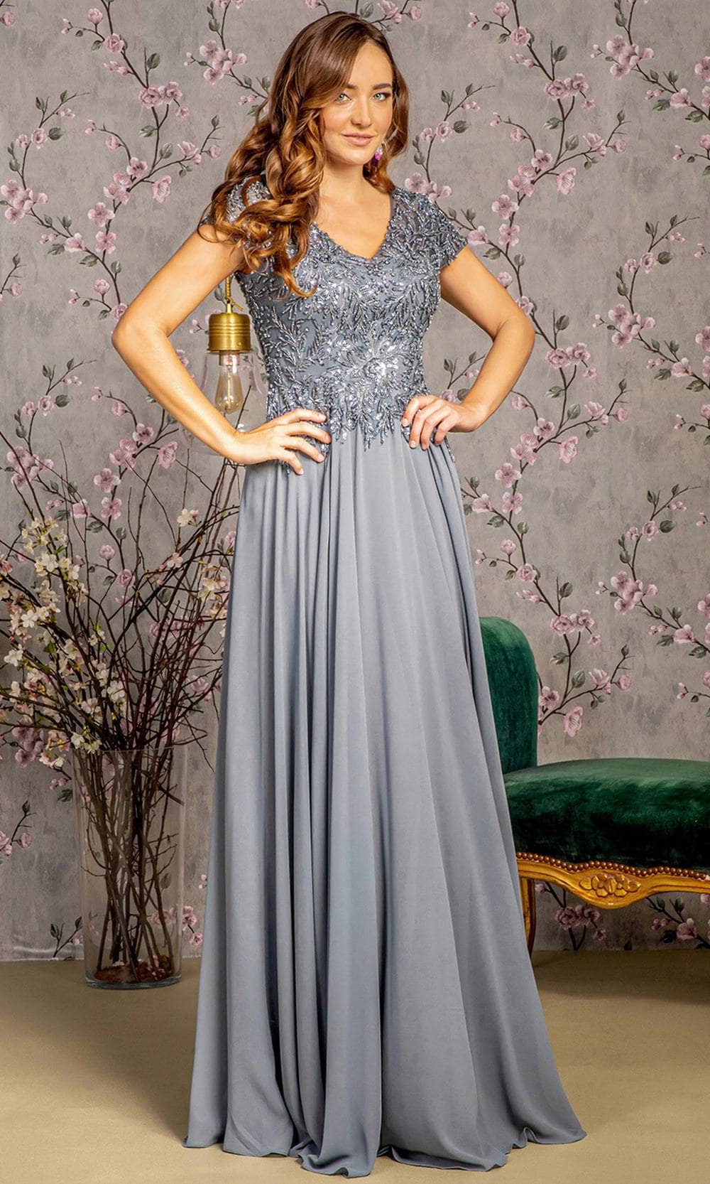 GLS by Gloria GL3450CL Prom Dress - Charcoal | NewYorkDress GLS by Gloria GL3450CL Prom Dress - Charcoal | NewYorkDress