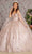 GLS by Gloria GL3451 - Off-Shoulder Sequin Ballgown Special Occasion Dress XS / Mauve