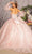 GLS by Gloria GL3466 - Applique Embellished Long Puff Sleeve Ballgown Ball Gowns