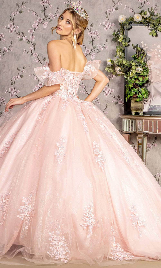 GLS by Gloria GL3475 - Corset Bodice Off-Shoulder Ballgown