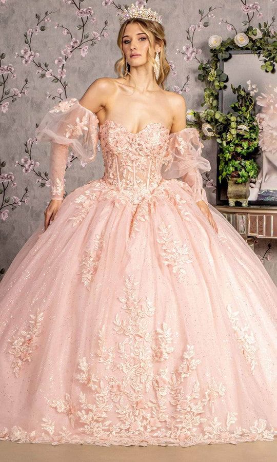 GLS by Gloria GL3476 - Sweetheart Neck Glitter Embroidery Ballgown