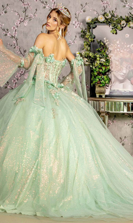 GLS by Gloria GL3486 - Floral Sweetheart Ballgown