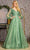 GLS by Gloria GL3495 - V-Neck Empire Evening Dress Evening Dresses S / Sage Green