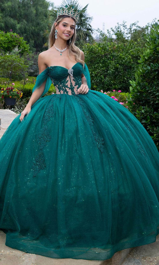 GLS by Gloria GL3502 - Lace Embellished Ballgown