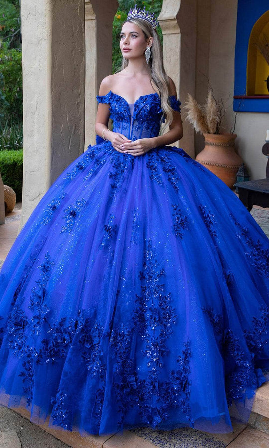 GLS by Gloria GL3521 - Plunge Detailed Ballgown