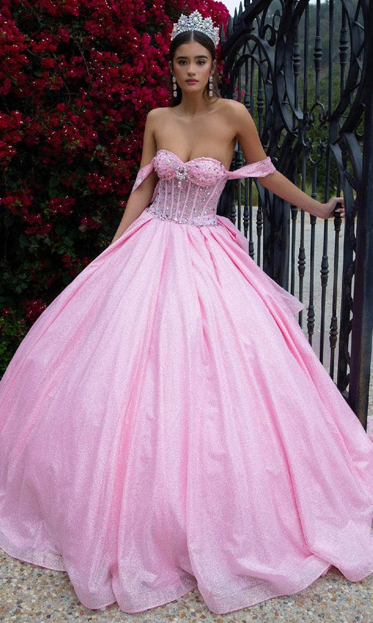 GLS by Gloria GL3527 - Off Shoulder Glitter Ballgown