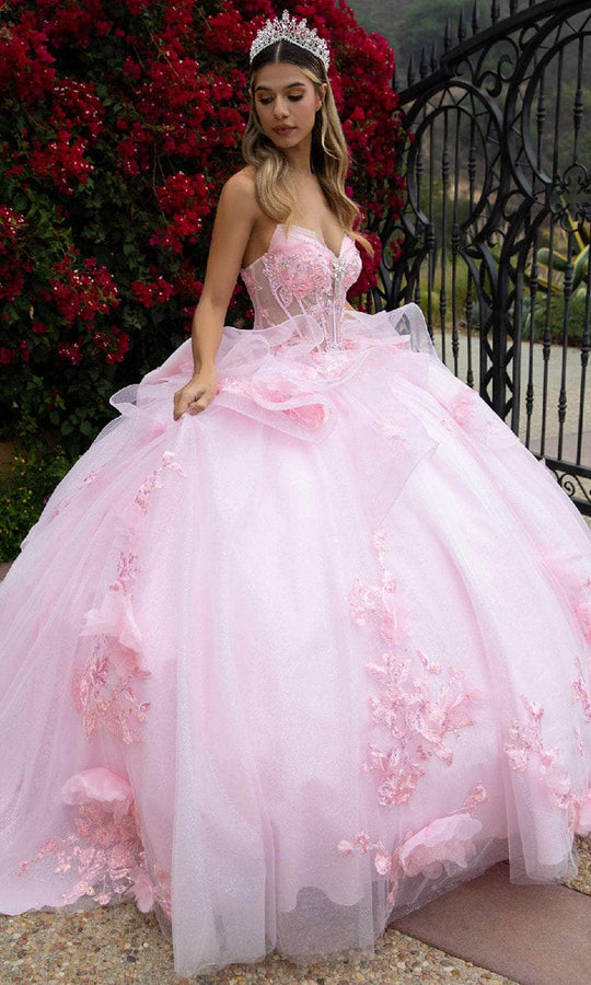 GLS by Gloria GL3549 - Strapless Layered Ruffle Ballgown