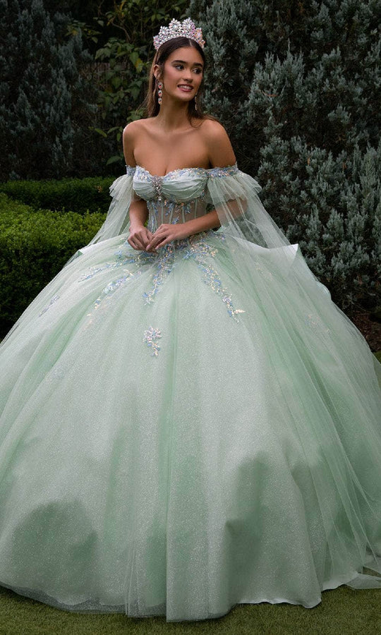 GLS by Gloria GL3550 - Sweetheart Embroidered Corset Ballgown