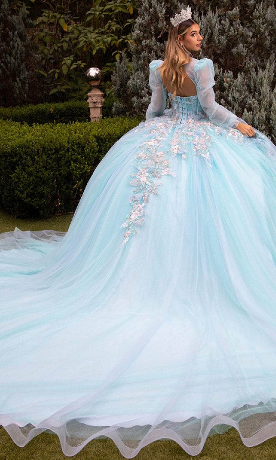GLS by Gloria GL3577 - Sweetheart Floral Embroidered Bolero Ballgown