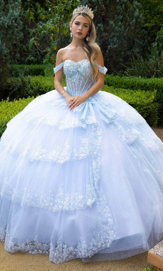 GLS by Gloria GL3612 - Sweetheart Ruffle Tiered Ballgown