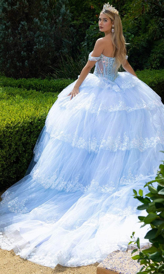 GLS by Gloria GL3612 - Sweetheart Ruffle Tiered Ballgown