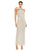 Ieena Duggal 11283 - Bow Ornate Sequin Evening Dress Evening Dresses 0 / Nude