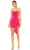 Ieena Duggal 11565 - Off Shoulder Tulip Hem Short Dress Cocktail Dresses 0 / Hot Pink