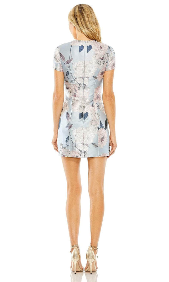 Ieena Duggal 11614 - Floral Print Jewel Neck Cocktail Dress