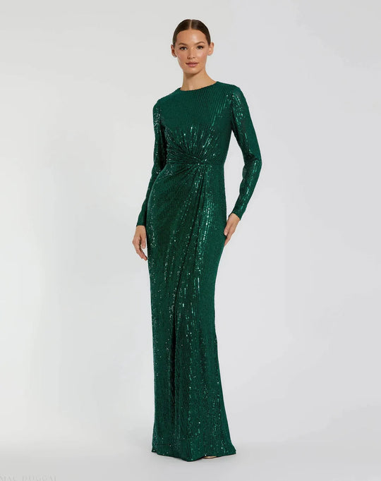 Ieena Duggal 11659 - Floor Length Sequin Evening Gown