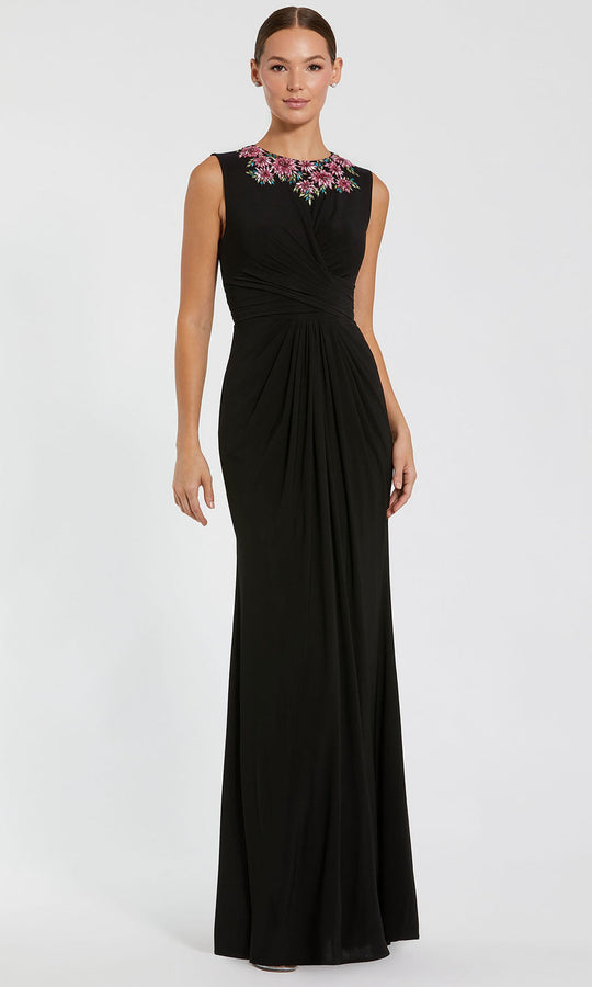 Ieena Duggal 11815 - Embellished High Neck Ruched Gown