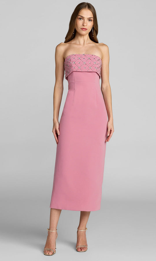 Ieena Duggal 11883 - Rhinestone Embellished Tea-Length Dress
