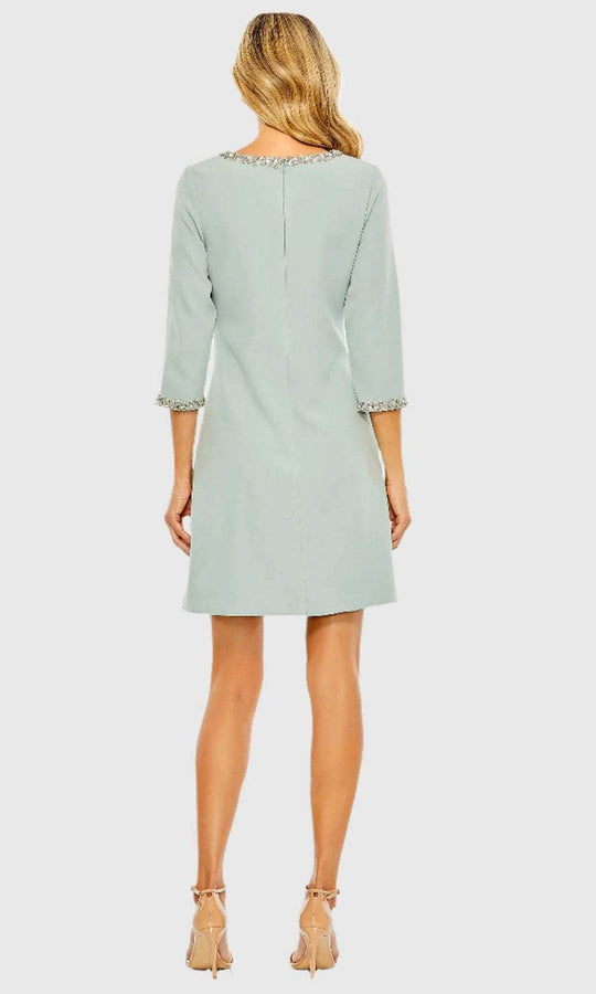 Ieena Duggal 20697 - Embellished Quarter Sleeve Cocktail Dress