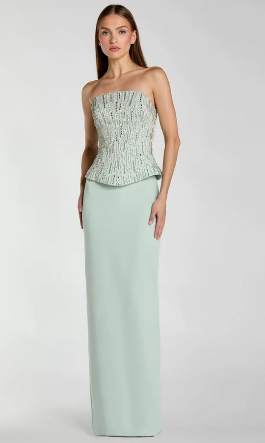 Ieena Duggal 2366 - Rhinestone Top Strapless Evening Gown