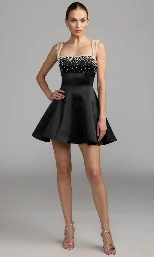 Ieena Duggal 2427 - Beaded Square Neck Mini Dress