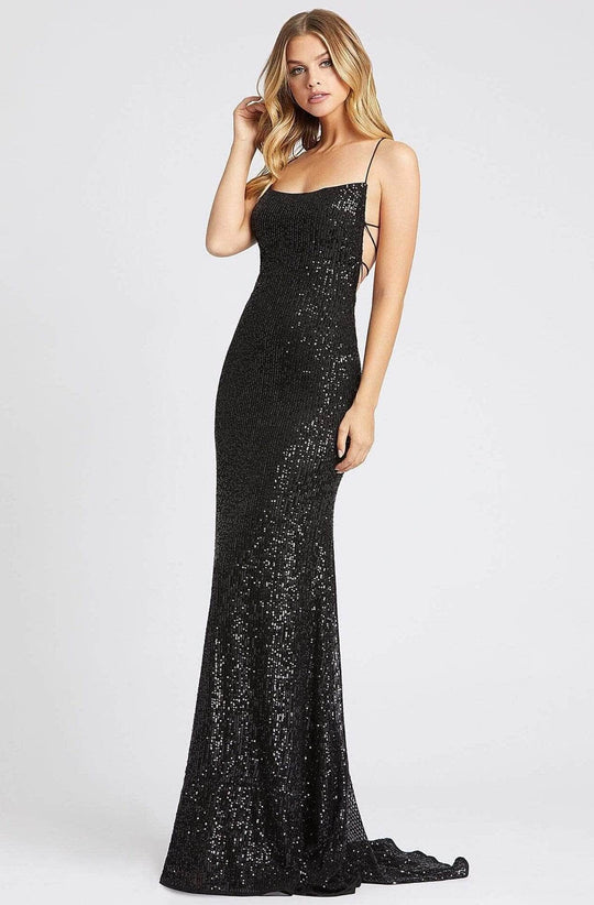 Ieena Duggal 26269I - Scoop Neck Paillette Prom Gown