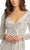 Ieena Duggal - 26395 V-Neck Sequined Evening Gown Evening Dresses