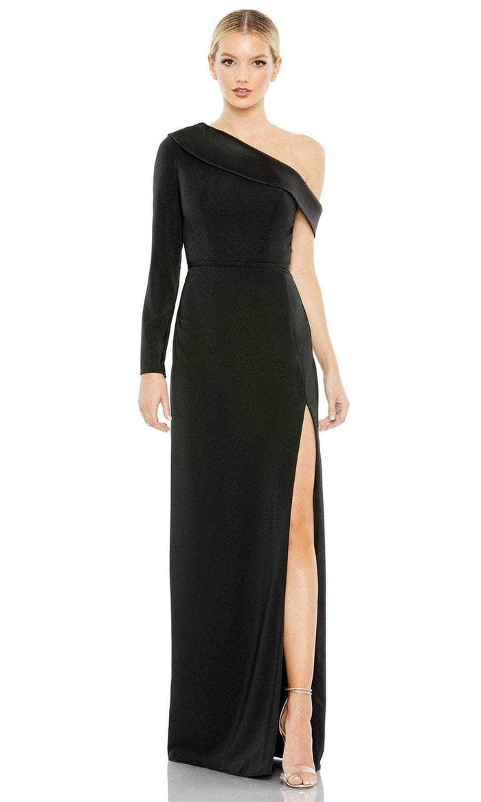 Ieena Duggal 26726 - Asymmetrical Bodice Evening Gown Special Occasion Dress 0 / Black