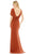 Ieena Duggal 26985 - Single Butterfly Sleeve V-Neck Prom Dress Prom Dresses