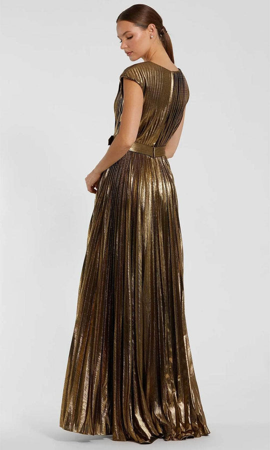 Ieena Duggal 27215 - Pleated Bodice Metallic Evening Dress