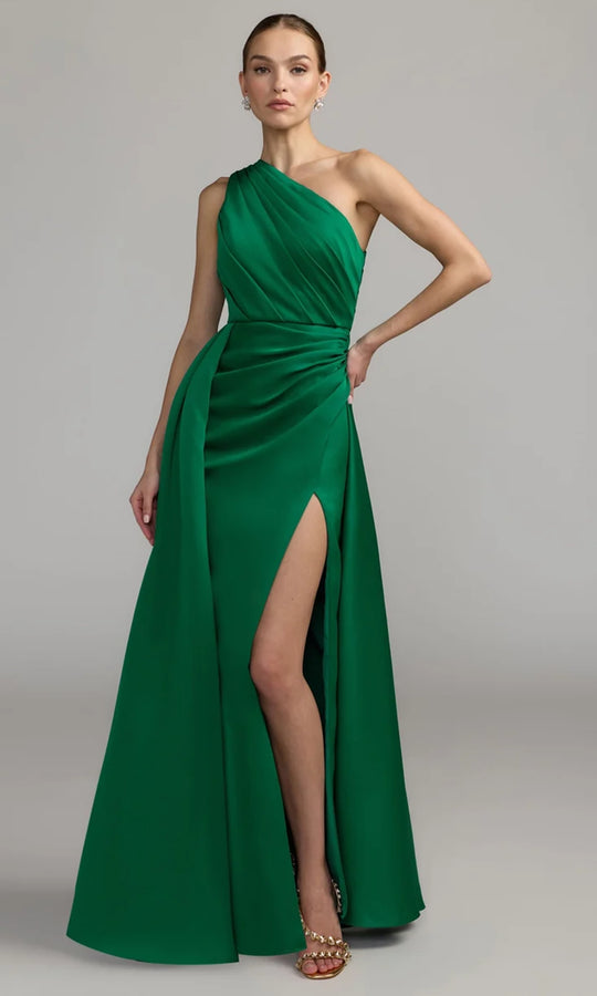 Ieena Duggal 27784 - One Shoulder Satin Evening Dress