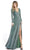 Ieena Duggal - 49088 High Slit A-Line Dress Evening Dresses