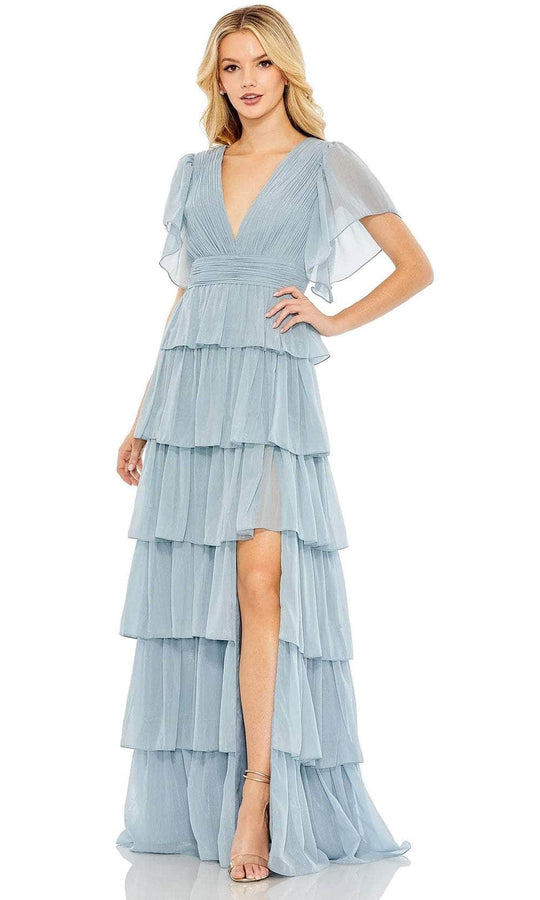 Ieena Duggal 49595 - Flutter Sleeve A-Line Dress