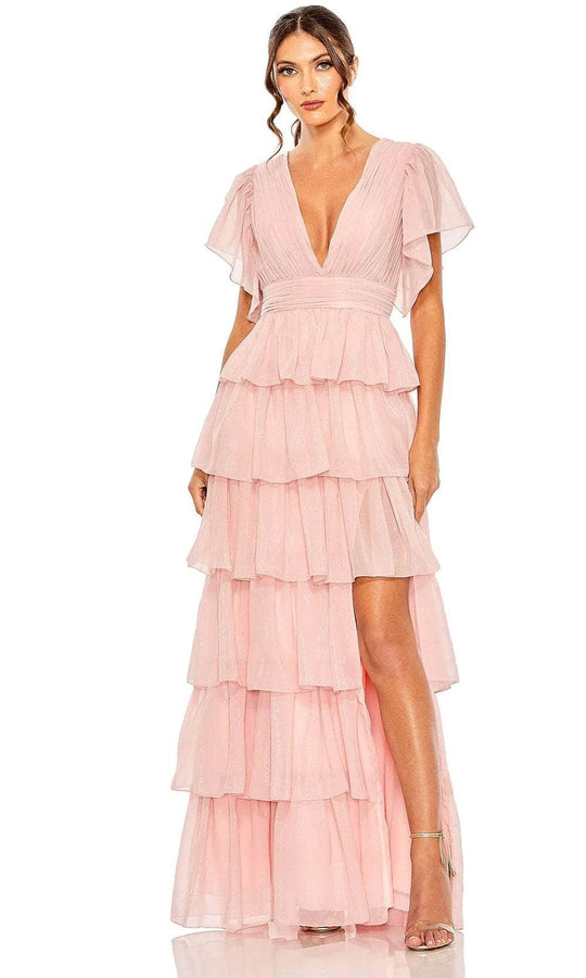 Ieena Duggal 49595 - Flutter Sleeve A-Line Dress