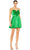 Ieena Duggal 49616 - Bow Cutout Satin Cocktail Dress Cocktail Dresses 0 / Spring Green