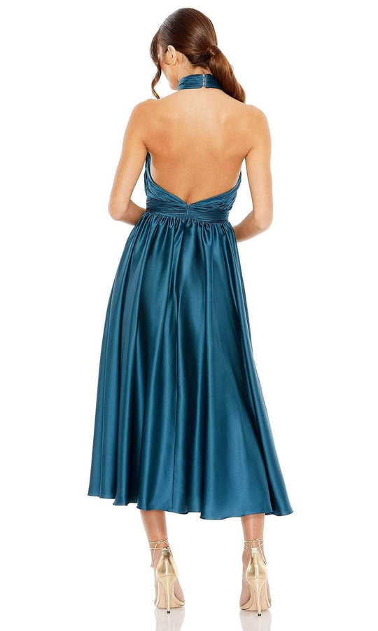 Ieena Duggal 49674 - Floral Applique Halter Dress