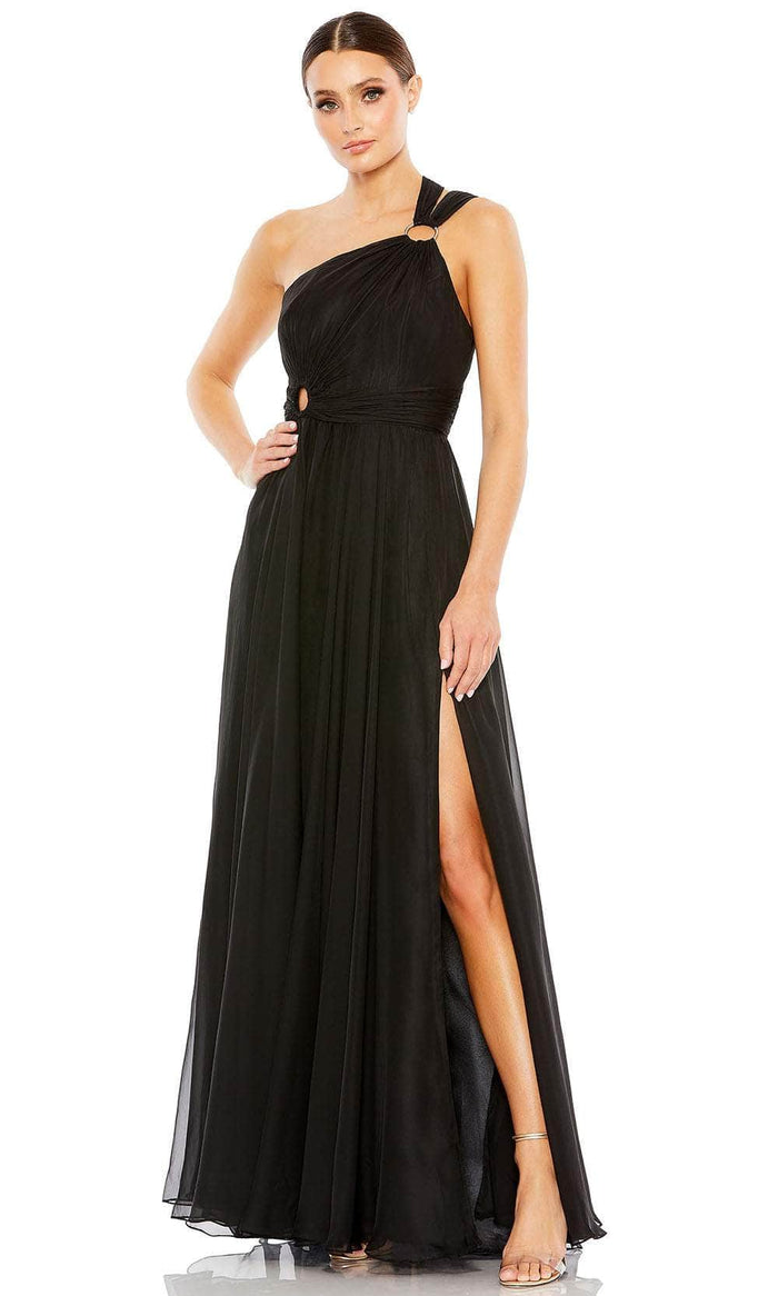 Ieena Duggal 55820 - Keyhole Detail Evening Gown Prom Dresses 0 / Black