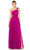 Ieena Duggal 55820 - Keyhole Detail Evening Gown Prom Dresses 0 / Magenta