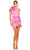 Ieena Duggal 55971 - One Shoulder Peplum Cocktail Dress Special Occasion Dress 0 / Pink