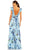 Ieena Duggal 56012 - Floral Print V-Neck Evening Dress Special Occasion Dress