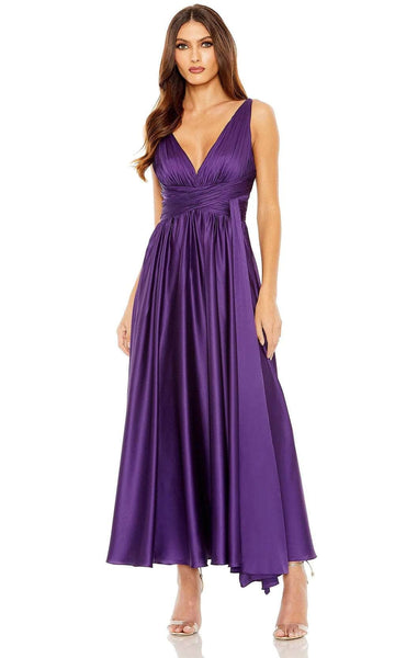 white christmas dresses Ever-Pretty Pleated V-Neck 3/4 Sleeves Asymmetrical Hem Summer Formal Wedding Guest Dress