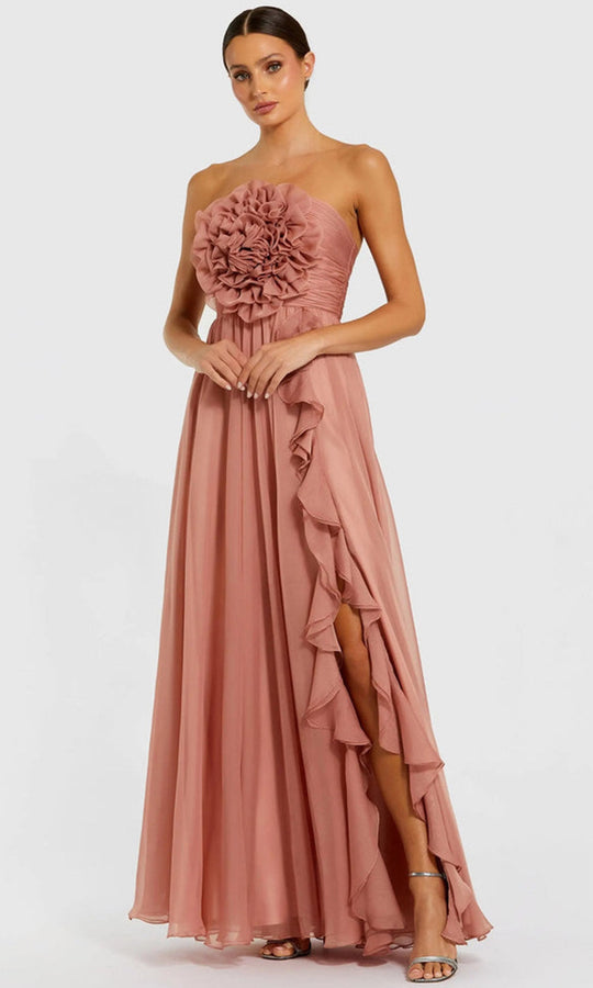 Ieena Duggal 56071 - Strapless 3D Flower A-Line Formal Dress